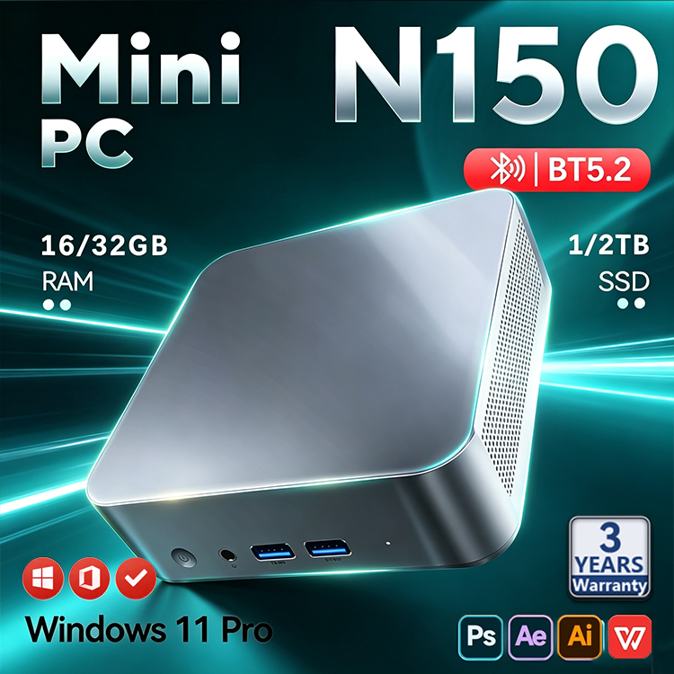 Pc Gaming Second - 2026 Intel N150 Mini PC Taşınabilir
