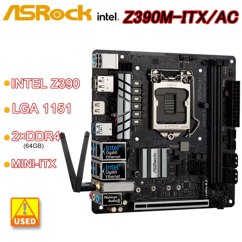Intel Cpu Core I9 - Asrock Z390M-ITX/AC Mini-ITX Anakart Intel Z390