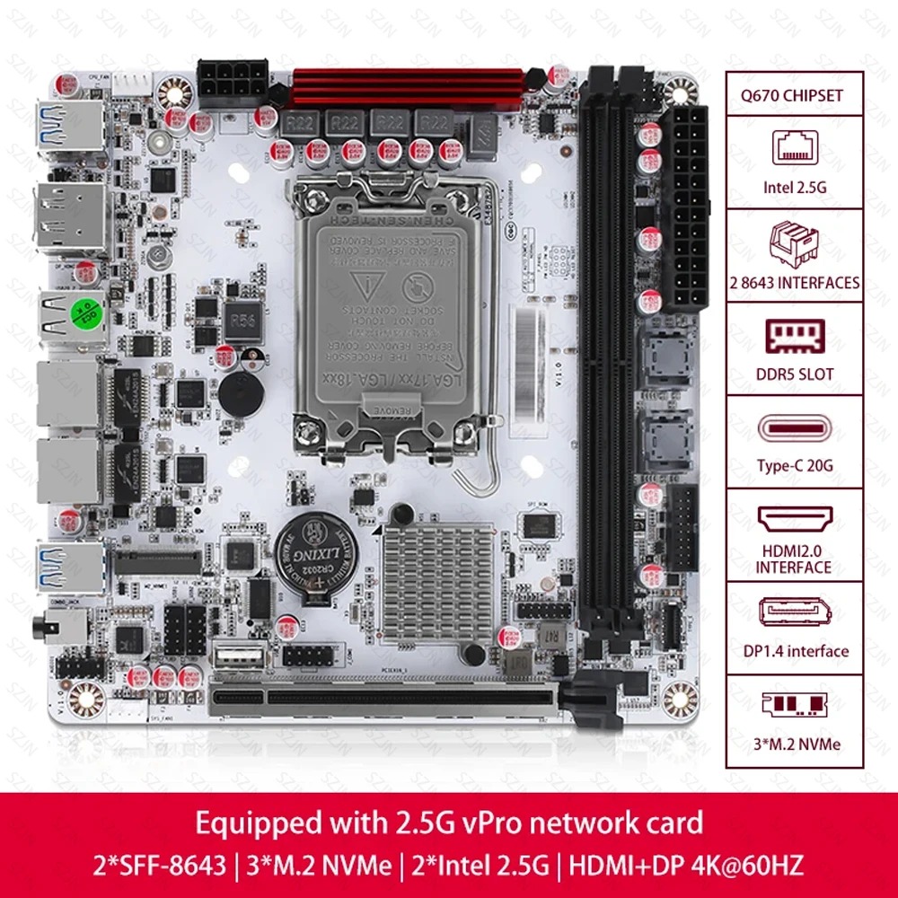 Q670 ITX NAS Anakart Kiti, 12- - Pc Gaming I7 14Th Gen incelemesi ve fiyatı